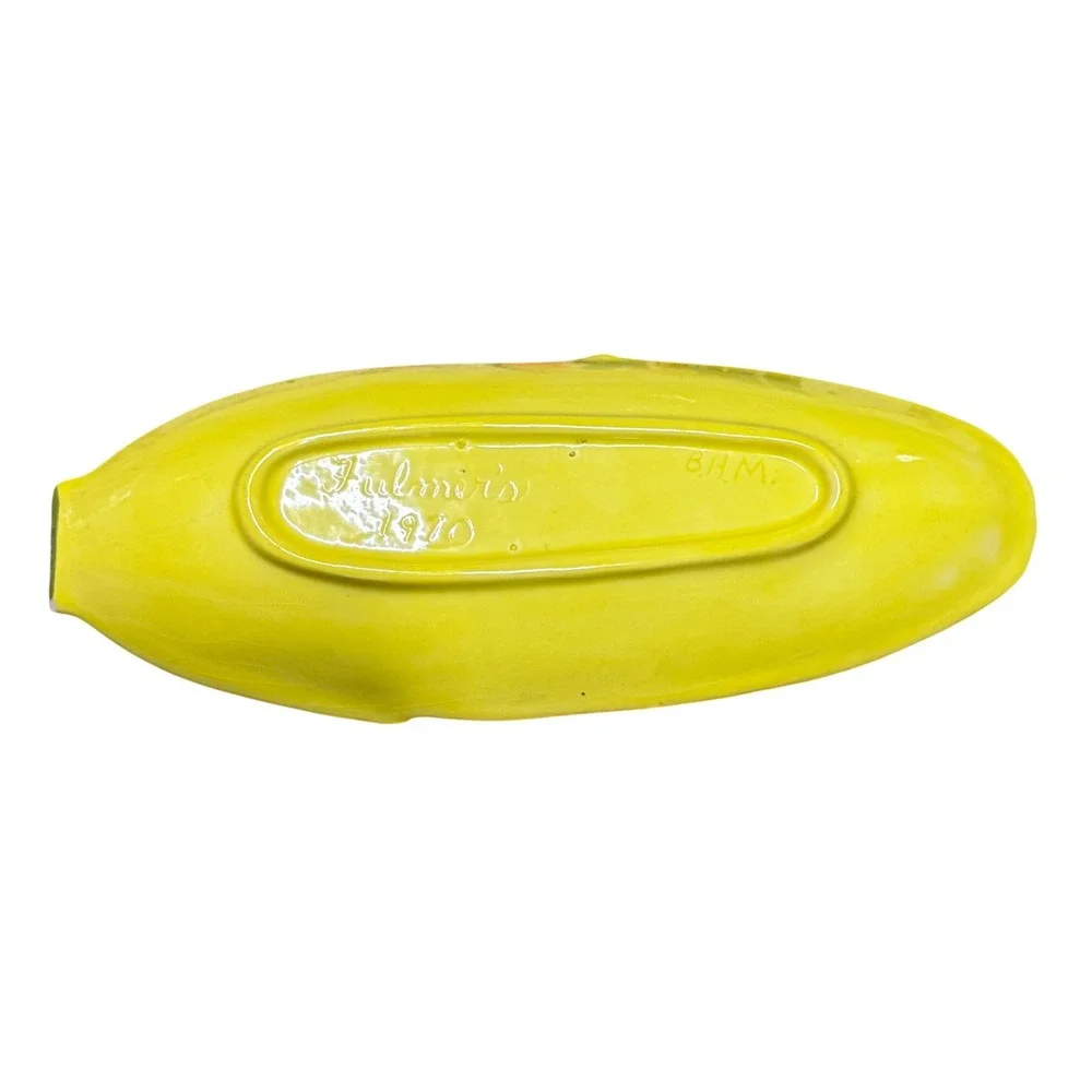 Fulmer's 1970's Corn on the‎ Cob Serving Dish Platter Yellow Green Vintage